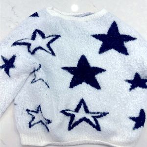 White star pattern sweater barely worn